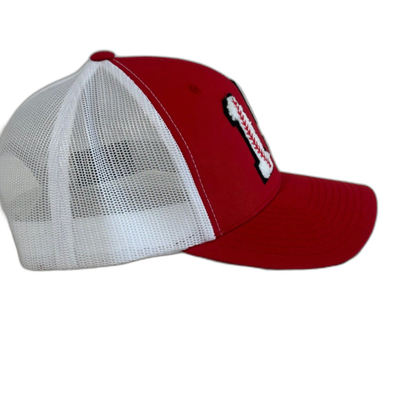 The Classics Cap Hat Unisex Snapback Red White Baseball 19 Embroidery Numbers - Picture 3 of 9